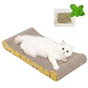 PSK PET MART Corrugated Cardboard Reversible Cat Scratcher | Premium Scratch Texture Design with 100% Chemical Free Catnip Recyclable Toy for Cat/Kitten/Puppy/Pack of 1 (Brown, MB03)
