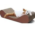 PSK PET MART Corrugated Cardboard Reversible Cat Scratcher | Premium Scratch Texture Design with 100% Chemical Free Catnip Recyclable Toy for Cat/Kitten/Puppy/Pack of 1 (Brown, MB06)