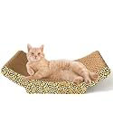 PSK PET MART Corrugated Cardboard Reversible Cat Scratcher | Premium Scratch Texture Design with 100% Chemical Free Catnip Recyclable Toy for Cat/Kitten/Puppy/Pack of 1 (Brown, MB04)