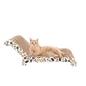 PSK PET MART Corrugated Cardboard Reversible Cat Scratcher | Premium Scratch Texture Design with 100% Chemical Free Catnip Recyclable Toy for Cat/Kitten/Puppy/Pack of 1 (Brown, MB19)