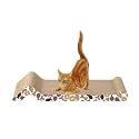 PSK PET MART Corrugated Cardboard Reversible Cat Scratcher | Premium Scratch Texture Design with 100% Chemical Free Catnip Recyclable Toy for Cat/Kitten/Puppy/Pack of 1 (Brown, MB14)