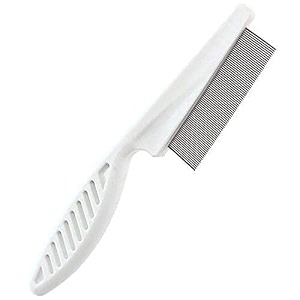 psk pet mart flea comb pet cat dog lice comb nit remover grooming brush tools to treatment amp remove fleas mites ticks dandruff flakes stainless steel fine teeth- color may vary