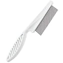 PSK PET MART Flea Comb Pet Cat Dog Lice Comb Nit Remover Grooming Brush Tools to Treatment & Remove Fleas, Mites, Ticks, Dandruff Flakes Stainless Steel Fine Teeth- Color May Vary