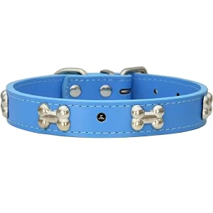 psk pet mart pet neck collar belt  soft amp durable protective collar with tactical metal buckle and d-ring belt for small amp medium dogs and puppies blue