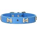 PSK PET MART Pet Neck Collar Belt | Soft & Durable Protective Collar with Tactical Metal Buckle and D-Ring Belt for Small & Medium Dogs and Puppies (Blue)