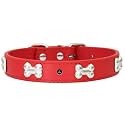 PSK PET MART Pet Neck Collar Belt | Soft & Durable Protective Collar with Tactical Metal Buckle and D-Ring Belt for Small & Medium Dogs and Puppies (Red)