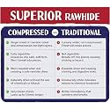 PSK PET MART Dog Bones Rawhide 3 Inch Pressed Bone - Pack of 36,All Life Stages