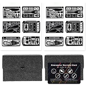 pskook 12 pcs survival multitool card emergency camping tool edc kit in your wallet outdoor hunting fishing hiking gear