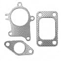 PSLER 3Pcs Turbo Discharge Gasket Kit 38mm 5 Bolt Downpipe T3 T4 Turbo
