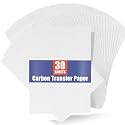 PSLER White Carbon Paper for Tracing - 30Pcs Graphite Transfer Paper, A4