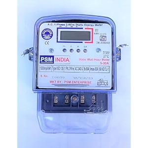 psm ac single phase electronic meter with lcd display5-30amp with 2 wire  best in classred