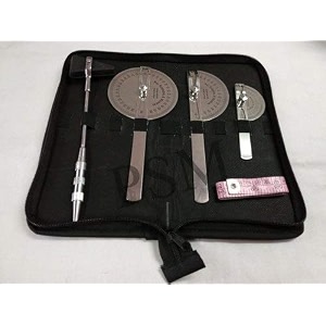 psm stainless steel goniometer with hammer and measuring tape set of 3 pc
