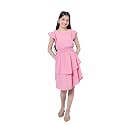 Pspeaches Girls Western Pink Crepe Short Sleeves
