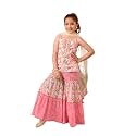 Pspeaches Girls Ethnic Cream amp Pink Cotton