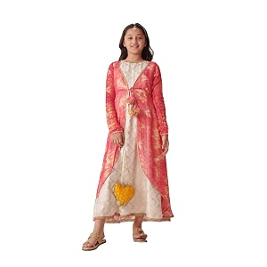 Pspeaches Girls Ethnic Multicolor Full Sleeve Round