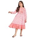 Pspeaches Girls Ethnic White Cotton Full Sleeve