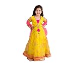 Pspeaches Girls Ethnic Yellow 34th Sleeves Round