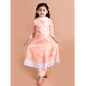 Pspeaches Girls Ethnic Peach Cotton 34th Sleeve