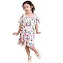 Pspeaches Girls Western Multicolor Floral Off Shoulder