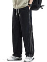 PSVEESHA Striped Men Black Track Pants