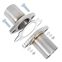 PTEROSAUR 2 Exhaust Flange,Exhaust Flange Repair Piping Kit,2 Bolt Gasket Quick Fix Pipe Repair,Stainless Steel Exhaust Flange Pipe (2", 6" long)