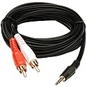 PTron 1.5 Meter Denim Braided 3.5mm Stereo 2 RCA Male-to-Male Cable for Smartphone, Music Player, Speaker, Amplifier, Headphone, Television