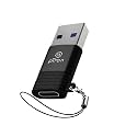 pTron Nexo USB Type C Female to USB 3.0 Male OTG Adapter, 5 Gbps High Speed Data Transfer, Compatible with Laptops/Tablets/Smartphones/Chargers, Sleek & Compact Design & Metal Alloy Build (Obsidian)