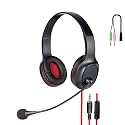 PTron Studio Lite On-Ear Wired Headphones with Mic & Volume Control - (Black & Red)
