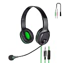 PTron Studio Lite On-Ear Wired Headphones with Mic & Volume Control - (Black & Green)