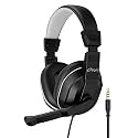 PTron Studio Lite Stereo Sound Wired Headphones, Ergonomic Over-Ear Headset for Work from Home, Adjustable Mic &amp; Integrated Volume Control, 3.5mm Aux Jack &amp; 1.3 Meter Tangle-Free Cord (Black &amp; Grey)