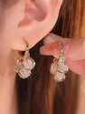 PTwoCreators Rose Gold Opal Hoop Korean Earrings