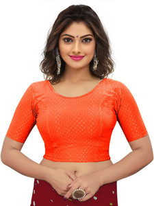 PU Fashion Round Neck Women Blouse