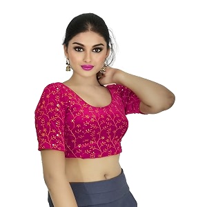 PU Fashion Stylish Golden Embroidery Work Readymade