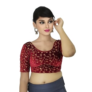 PU Fashion Stylish Golden Embroidery Work Readymade