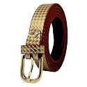 PU Leather Belt for Girl and Ladies Free Size Golden Color