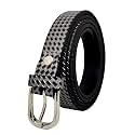 PU Leather Belt for Girl and Ladies Free Size White/Black Color