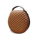 PU Leather CD/DVD Case - 20 Capacity Portable Storage Tray with Zipper Closure, Space-Saving for Cars and Homes (brown1)