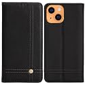 PUDINI® Flip Cover for Apple iPhone 13 Mini Case PU Leather Auto Magnet Pouch Closure - Black