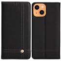 PUDINI® Flip Cover for Apple iPhone 14 Case PU Leather Auto Magnet Pouch Closure - Black