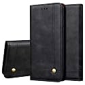 PUDINI® Flip Cover for Honor 20i Case PU Leather Auto Magnet Pouch Closure - Black