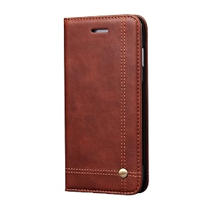 pudini flip cover for iphone 7  iphone 8  iphone se 20222020 47 inch case pu leather auto magnet pouch closure - brown