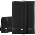 PUDINI® Flip Cover for iQOO Z3 5G Case PU Leather Auto Magnet Pouch Closure - Black