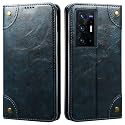 PU Leather Wallet Folio Case for Vivo X70 Pro+ / Vivo X70 Pro Plus Flip Cover Book Design Pouch with Stand &amp; Card Slot Magnetic Push Closure - Blue