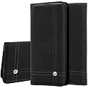 PUDINI® Flip Cover for Xiaomi Poco X2 Case PU Leather Auto Magnet Pouch Closure - Black