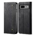 PUDINI® Luxury Denim Leather Finish Flip Cover for Apple iPhone 13 Pro MAX Wallet Case Cards Slot with Magnetic Closer, Kickstand Flip Cover, 360° Protection - Black