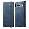 PUDINI® Luxury Denim Leather Finish Flip Cover for Apple iPhone 13 Pro MAX Wallet Case Cards Slot with Magnetic Closer, Kickstand Flip Cover, 360° Protection - Blue