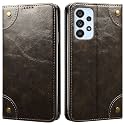 PU Leather Wallet Folio Case for Samsung Galaxy A53 5G Flip Cover Book Design Pouch with Stand &amp; Card Slot Magnetic Push Closure - Grey