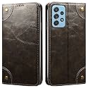 PU Leather Wallet Folio Case for Samsung Galaxy A52 | Galaxy A52s 5G Flip Cover Book Design Pouch with Stand &amp; Card Slot Magnetic Push Closure - Grey