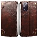PU Leather Wallet Folio Case for Samsung Galaxy S20 FE / S20 FE 5G Flip Cover Book Design Pouch with Stand &amp; Card Slot Magnetic Push Closure - Coffee