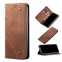 PUDINI® Luxury Denim Leather Finish Flip Cover for Oppo Reno7 PRO 5G | Reno 7 PRO 5G Wallet Case Cards Slot with Magnetic Closer, Kickstand Flip Cover, 360° Protection - Brown